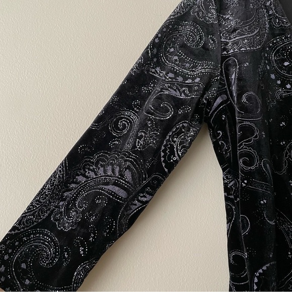 Notations Velvet Wrap Top Women’s S 90s Y2K Whimsigoth - Picture 4 of 5